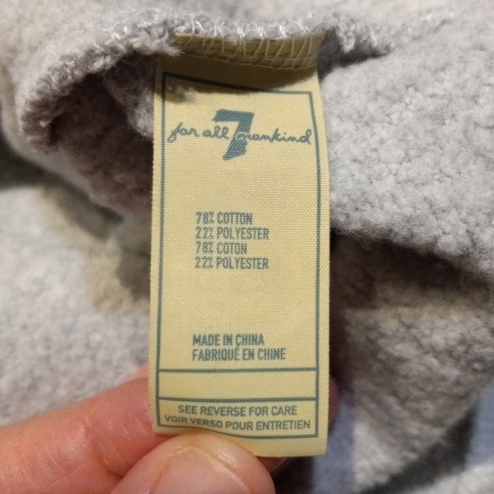 7 For All Mankind gray XL girls sweater - Picture 4 of 4